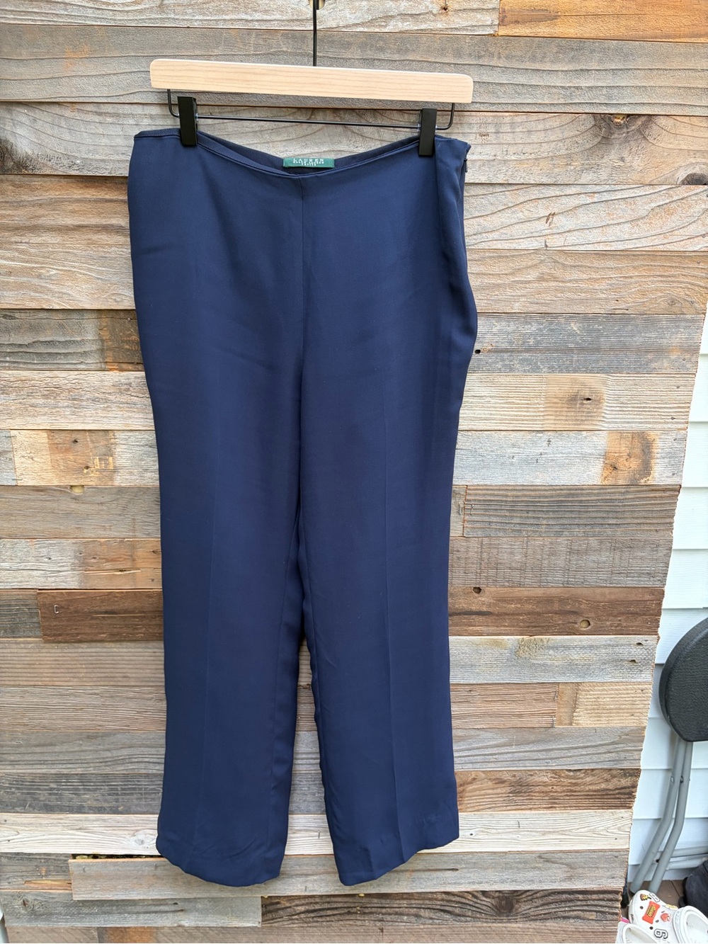 Ralph Lauren Navy Straight-Leg women Dress Trousers